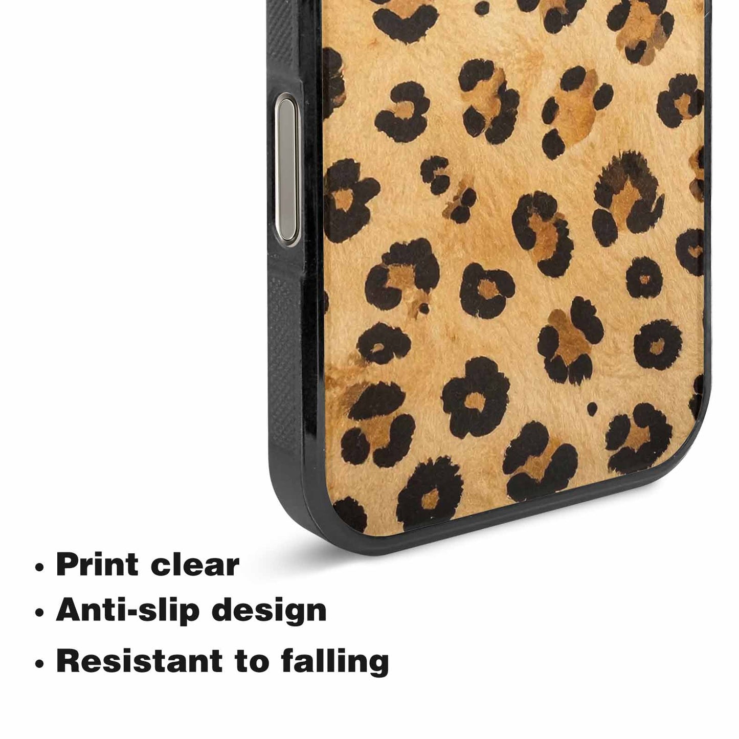 iPhone 16 Pro Max Case — Cheetah Print Sandy Tan Base With, Unique Phone Case Design