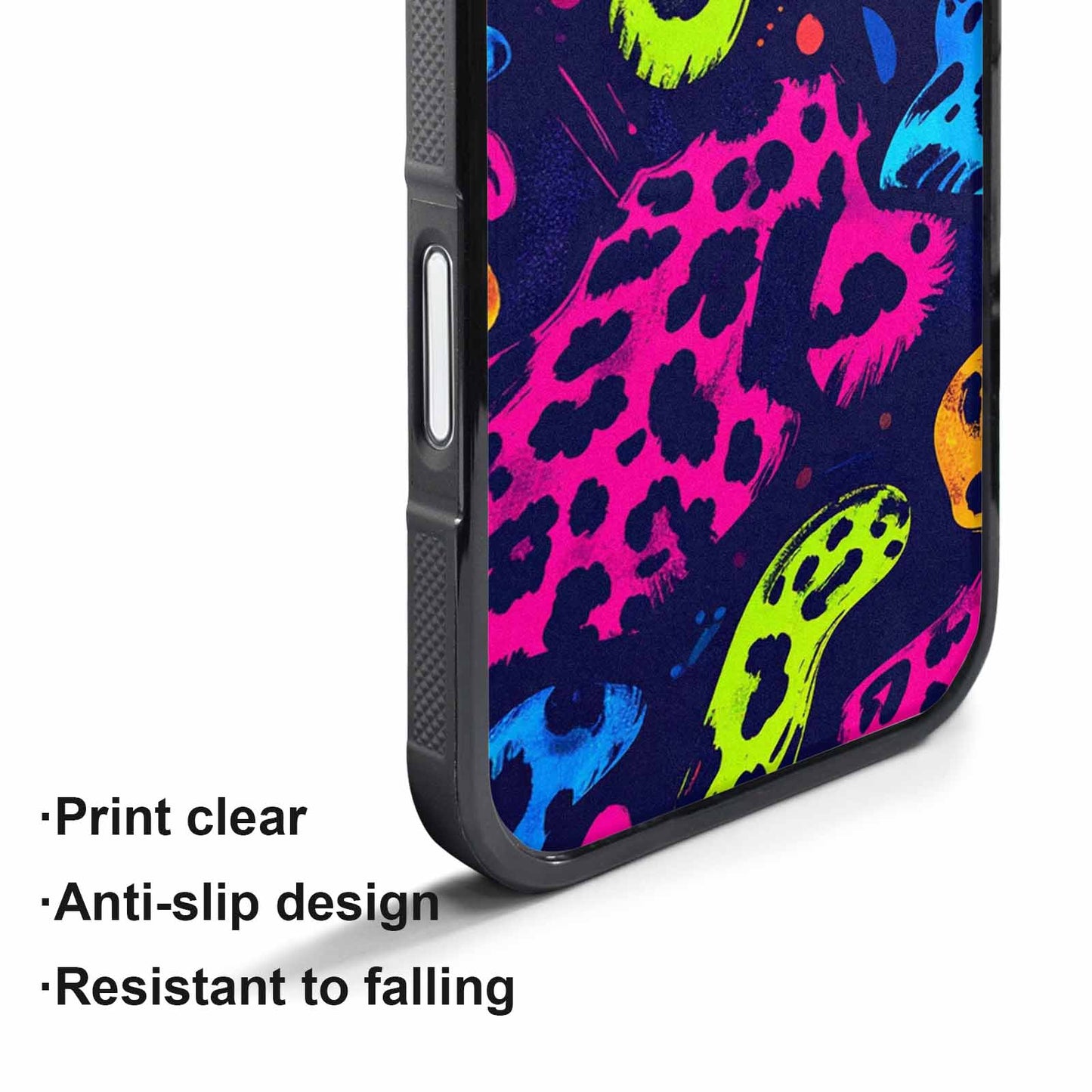iPhone 17 Air Case — Leopard Print Neon Seamless Pattern Animal, Unique Phone Case Design