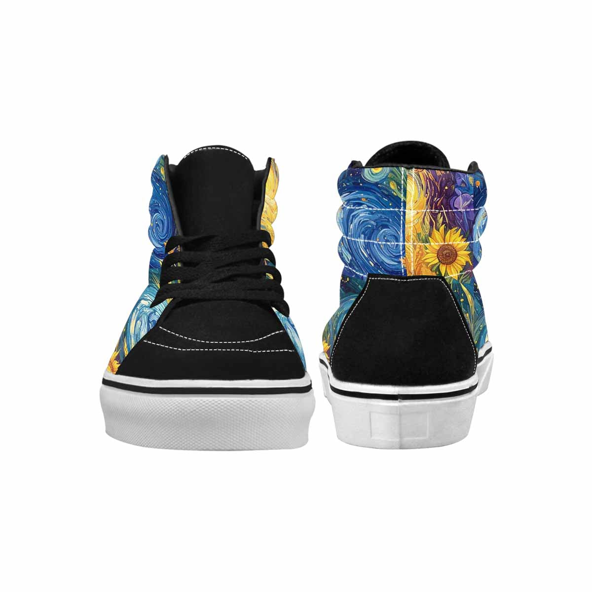 WOMEN'S Blend All Versions High Top Canvas Wallpaper Art Custom Shoes
