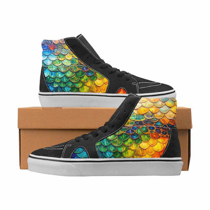 WOMEN'S Reptile Full Color High Top Canvas Bold Print Vivid Limited Edition Sneakers
