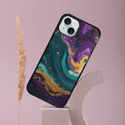 iPhone 15 Plus Case — Marble Galaxy Swirl, Custom Designed Case Cover