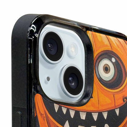 iPhone 15 Case — Cartoon Pumpkin Monster, Custom Print Case Cover