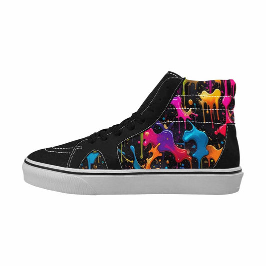 MEN'S Paint Splatter High Top Canvas Dreamcore Custom Sneakers
