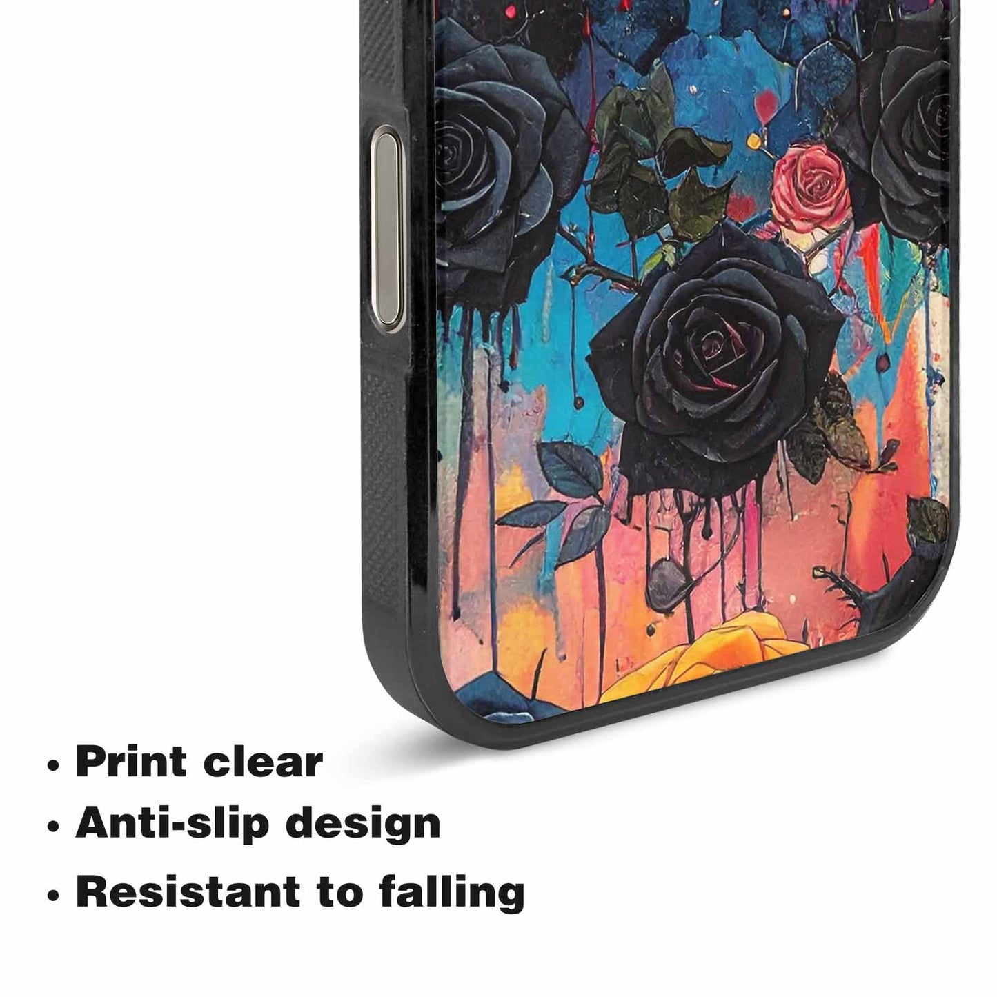 iPhone 16 Pro Max Case — Gothic Rose Gothic Roses Pattern Hundreds, Personalized Phone Case