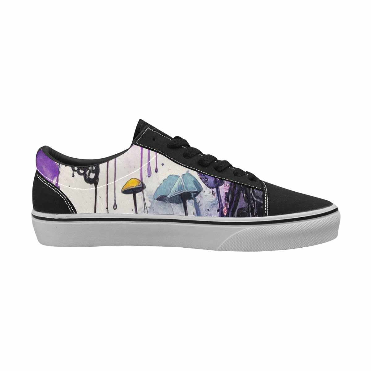 WOMEN'S Rainbow Drip Mushrooms Lace-Up Canvas Dreamlike Shoes