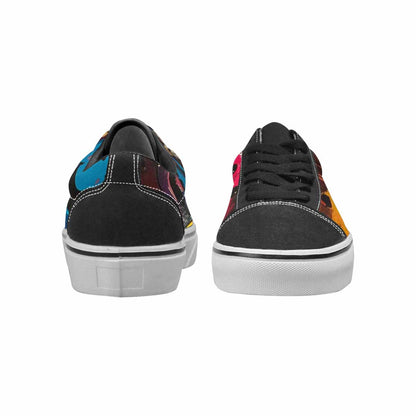 WOMEN'S Smiley Faces Lace-Up Canvas Wallpaper Art Sneakers