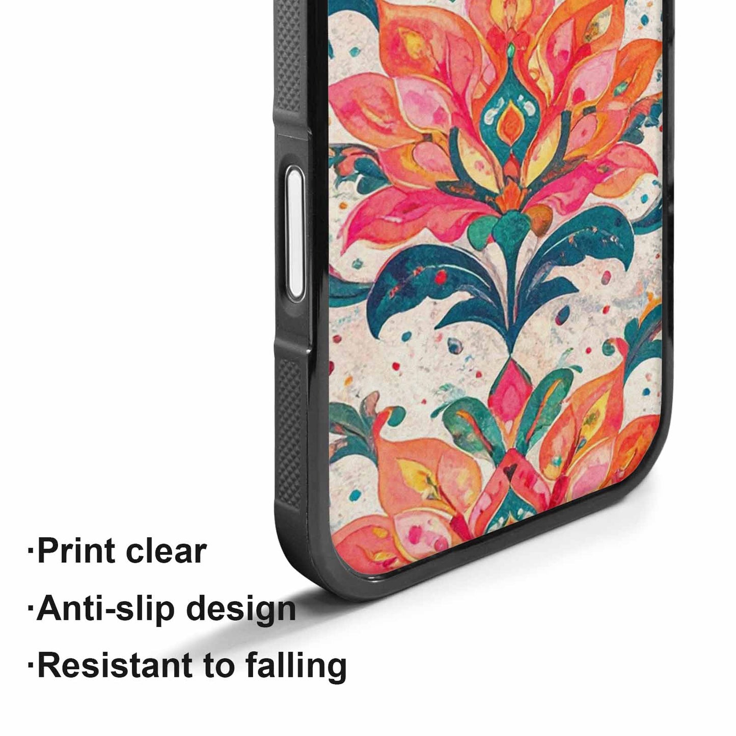 iPhone 17 Case — Marble Floral, Custom Phone Case