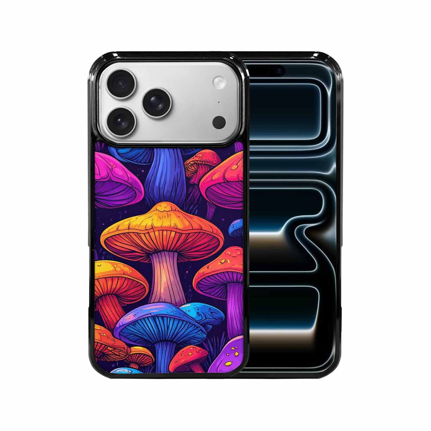 iPhone 17 Pro Max Case — Psychedelic Mushroom Cartoon Pattern Cartoon Cute, Custom Print Case Cover