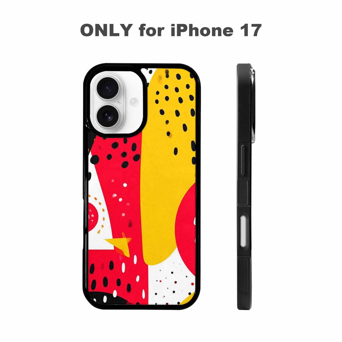 iPhone 17 Case — Memphis Art Pattern Retro Vintage, Customized Protective Case