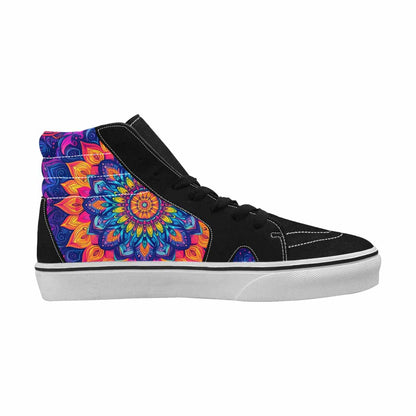 WOMEN'S Tie Dye Mandala High Top Canvas Cottagecore Custom Sneakers