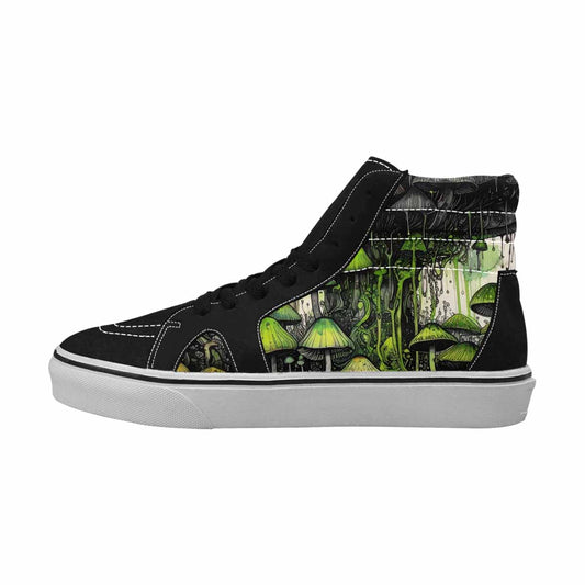 WOMEN'S Rainbow Drip Mushrooms High Top Canvas Surreal Shoes