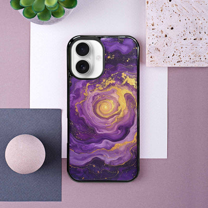 iPhone 16 Case — Swirling Brushstroke Starry Night Texture Blended, Custom Art Phone Cover
