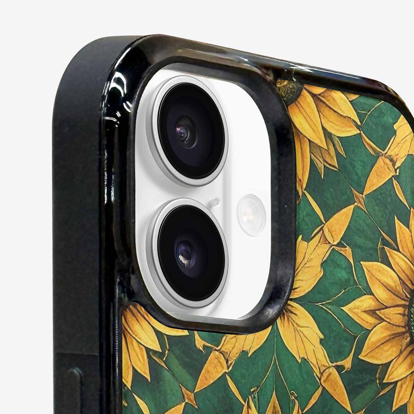 iPhone 16 Case — Sunflower Mandala Kaleidoscope, Custom Printed Phone Case