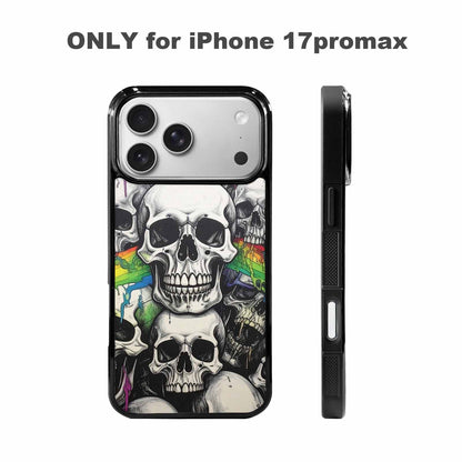 iPhone 17 Pro Max Case — Rainbow From Skull\'s Mouth Gothic Skulls, Unique Phone Case Design