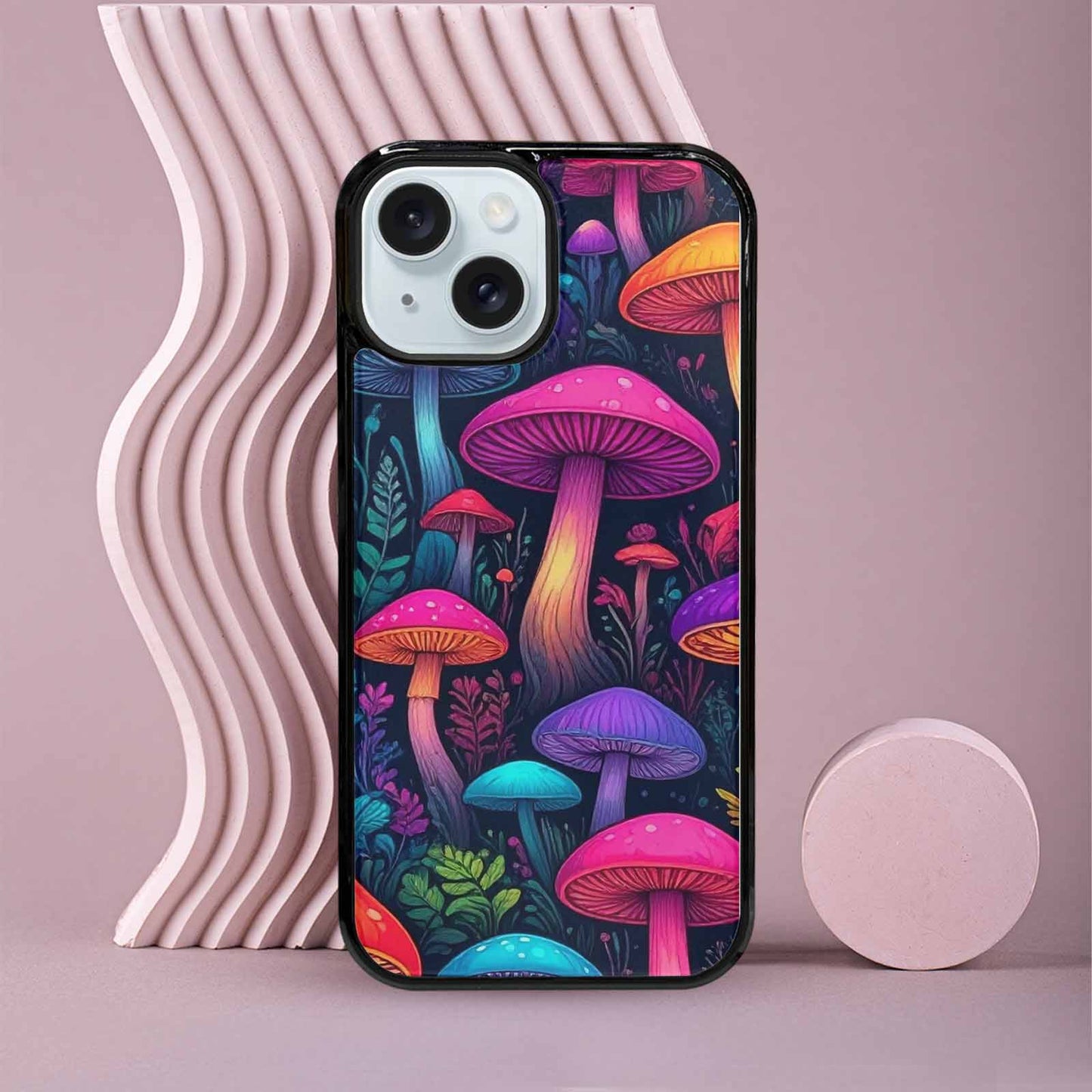 iPhone 15 Case — Psychedelic Mushroom, Customized Protective Case