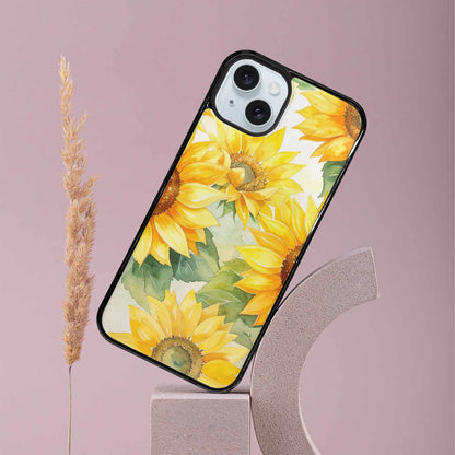 iPhone 15 Plus Case — Sunflowers Watercolor, Customized Protective Case