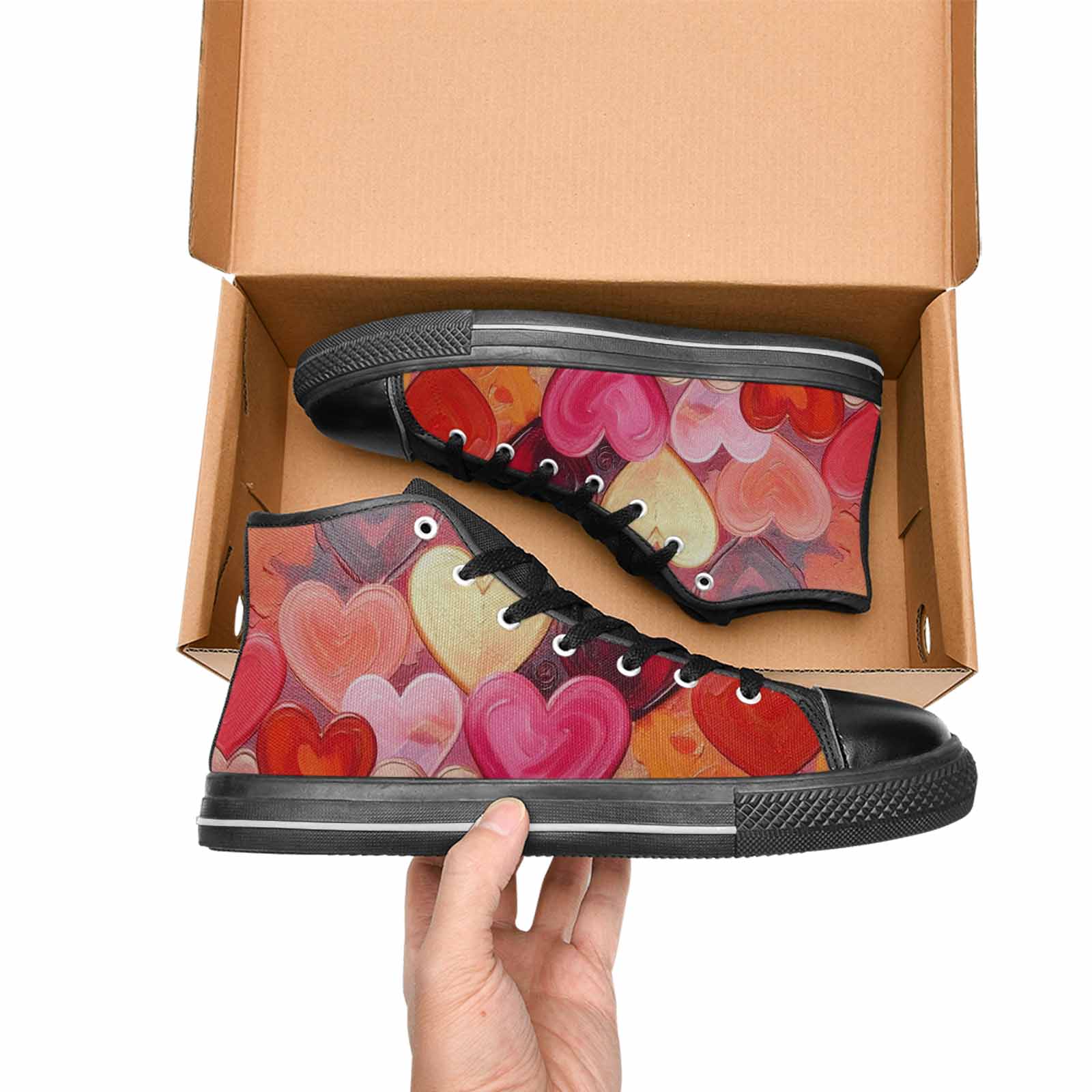 MEN'S No Words Or High Top Canvas Neon Fantasy Custom Sneakers