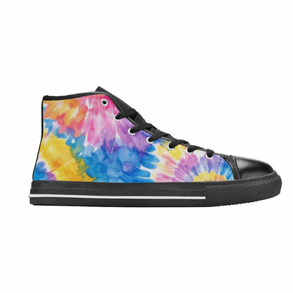 MEN'S Tie Dye Swirl High Top Canvas Aesthetic Sneakers