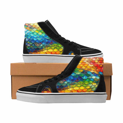 MEN'S Reptile Full Color High Top Canvas Boutique Dark Academia Custom Kicks