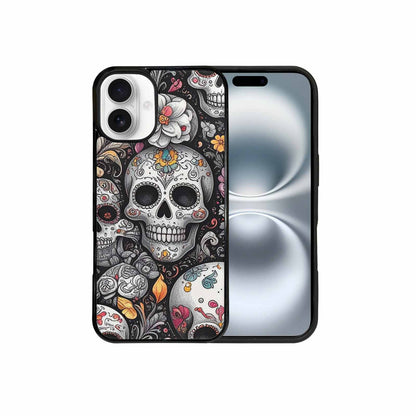 iPhone 16 Plus Case — Greyscale Black And White Dark Black, Custom Phone Case