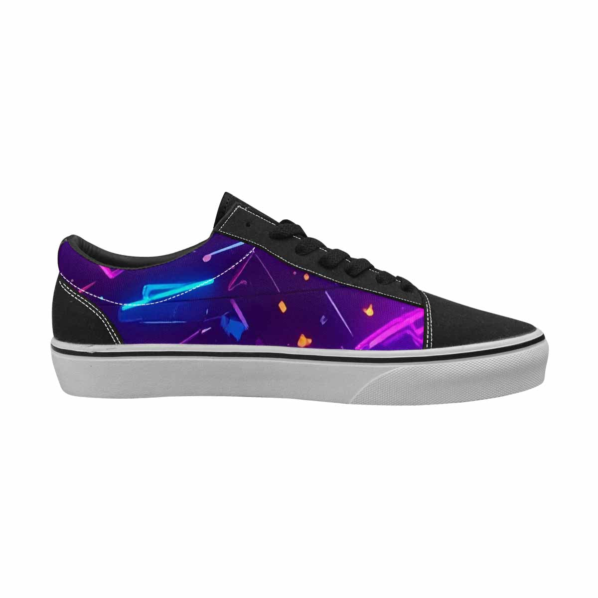 WOMEN'S 80s Retro Motif Lace-Up Canvas Surreal Custom Shoes
