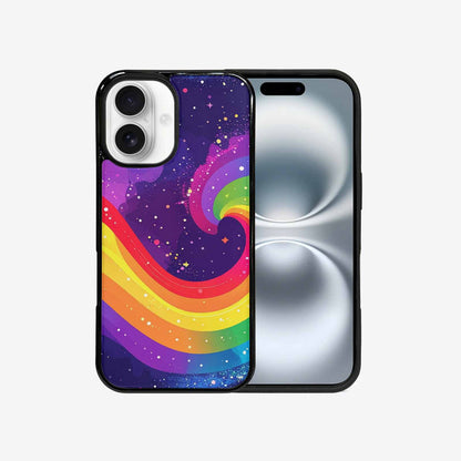 iPhone 16 Case — Rainbow Pride Galaxy, Custom Printed Phone Case