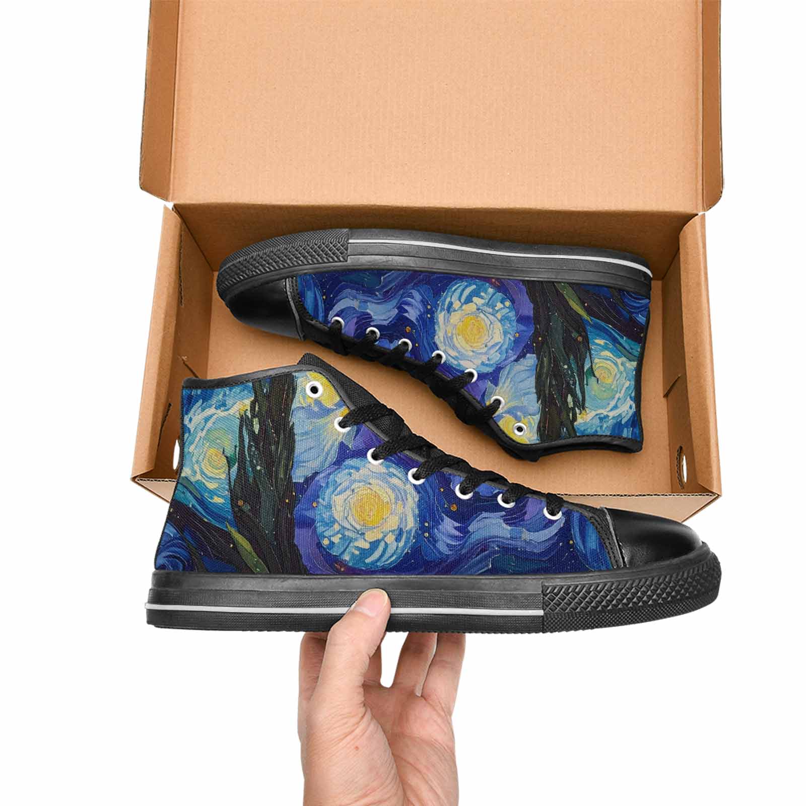 MEN'S Blend All Versions High Top Canvas Dark Academia Custom Shoes