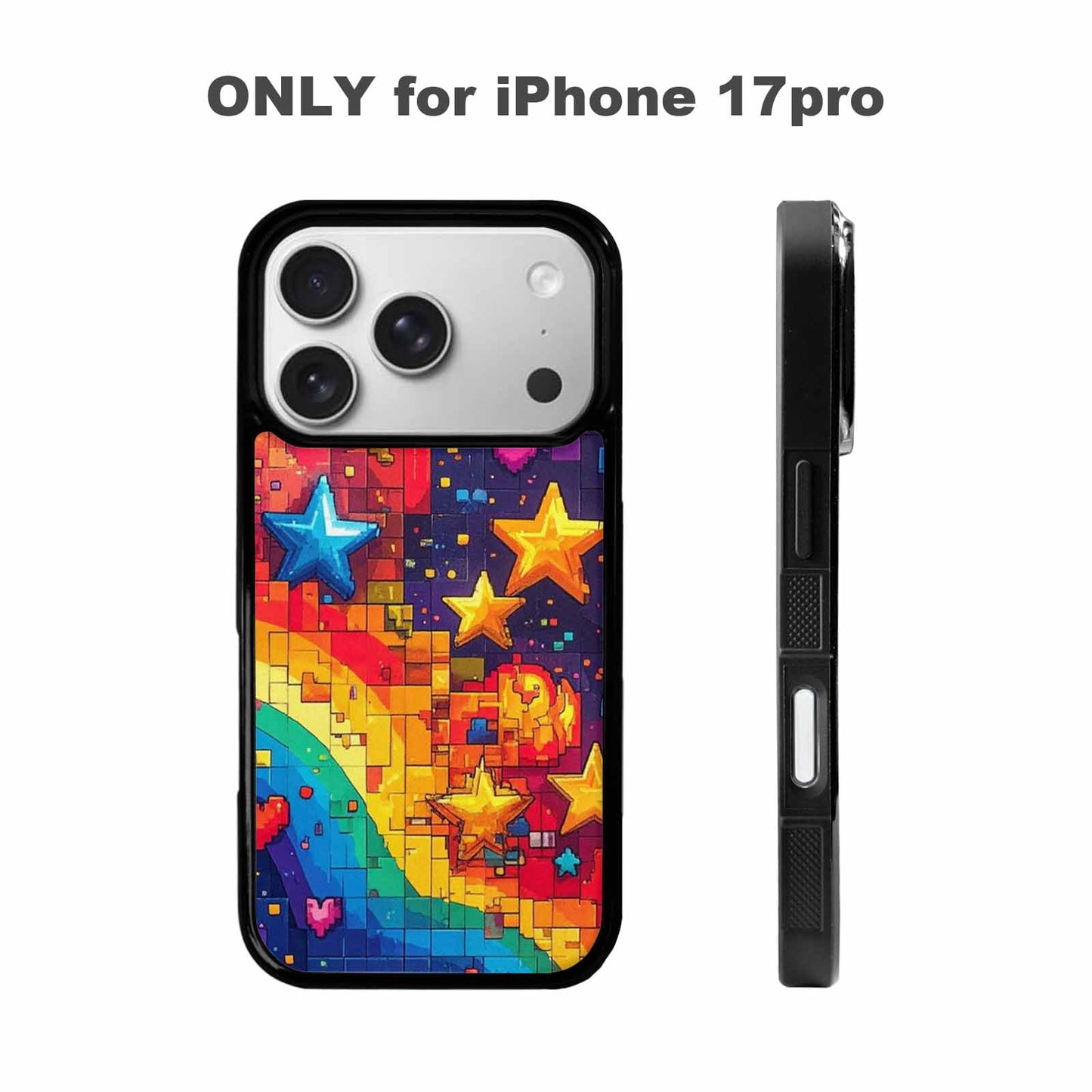 iPhone 17 Pro Case — Pixel Art Bit Burst Pattern Original, Original Design Phone Case