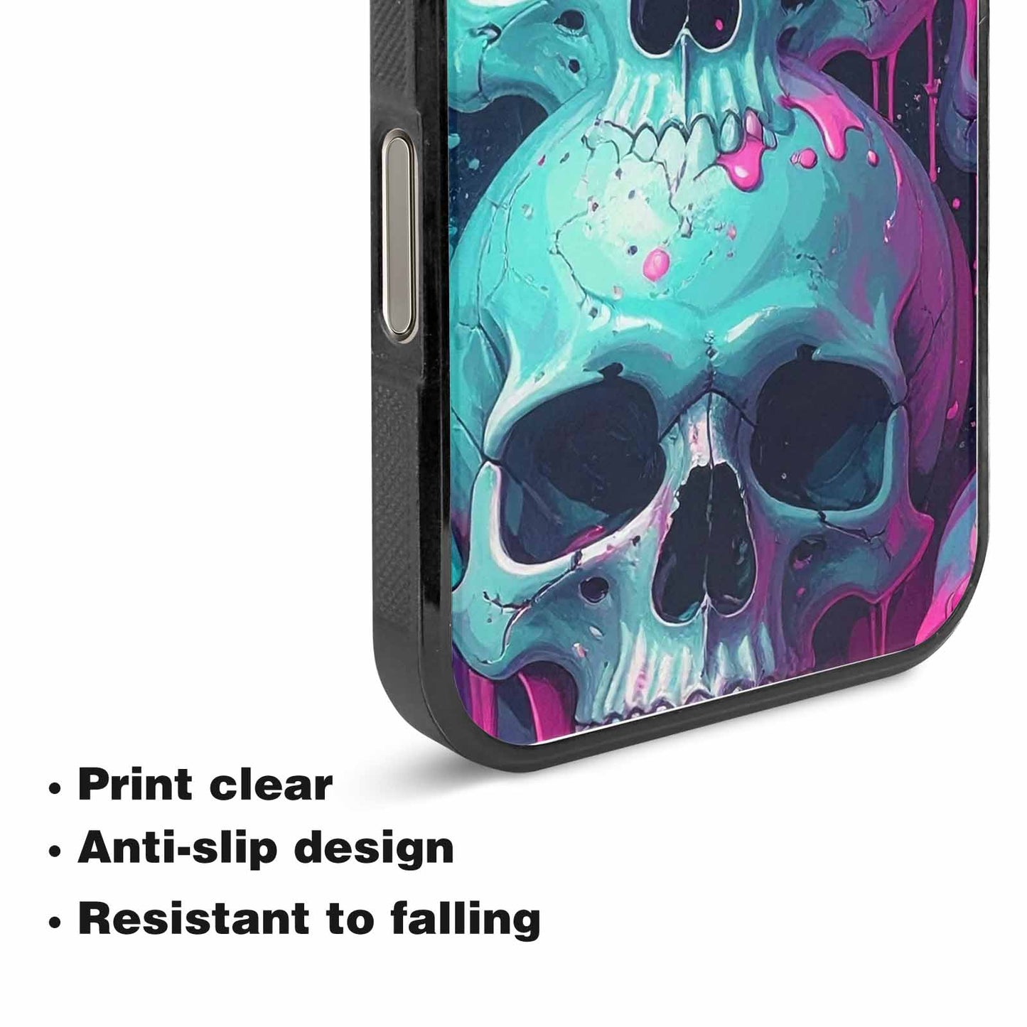 iPhone 15 Pro Max Case — 1000\'s Of Skulls Overlapping Each Other, Custom Art Phone Cover