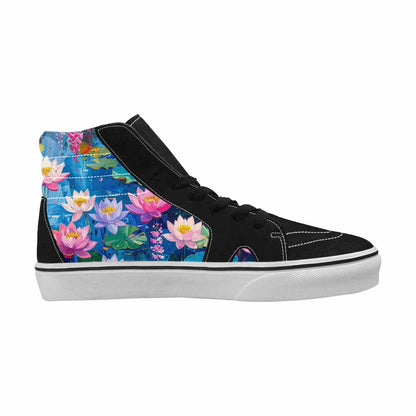 MEN'S Monet Impressionist High Top Canvas Vibrant Chaos Sneakers