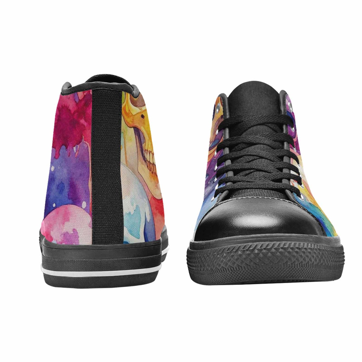 WOMEN'S Kulls - Watercolor High Top Canvas Neon Fantasy Shoes