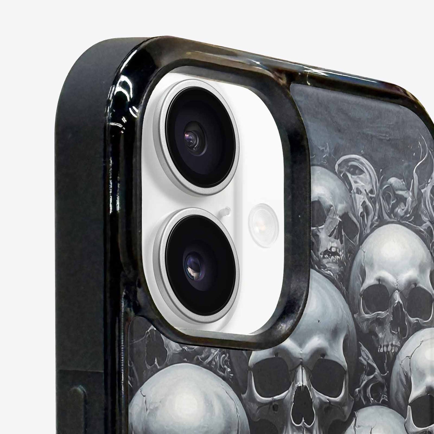 iPhone 16 Plus Case — Grey Dark Black And Grey Tones, Unique Phone Case Design