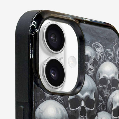 iPhone 16 Plus Case — Grey Dark Black And Grey Tones, Unique Phone Case Design
