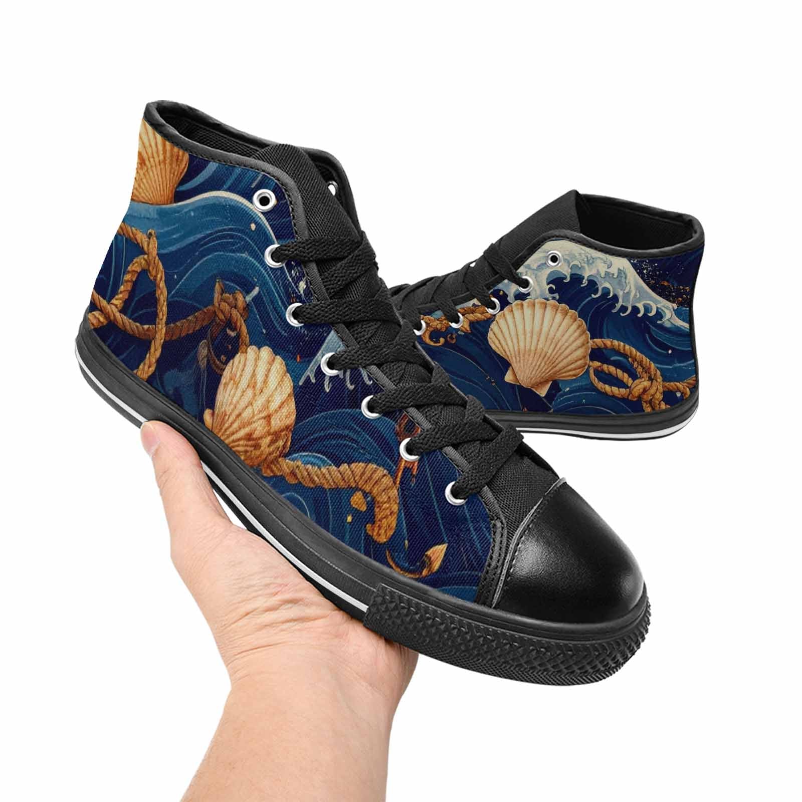 WOMEN'S Ocean Wave High Top Canvas Y2K Shoes