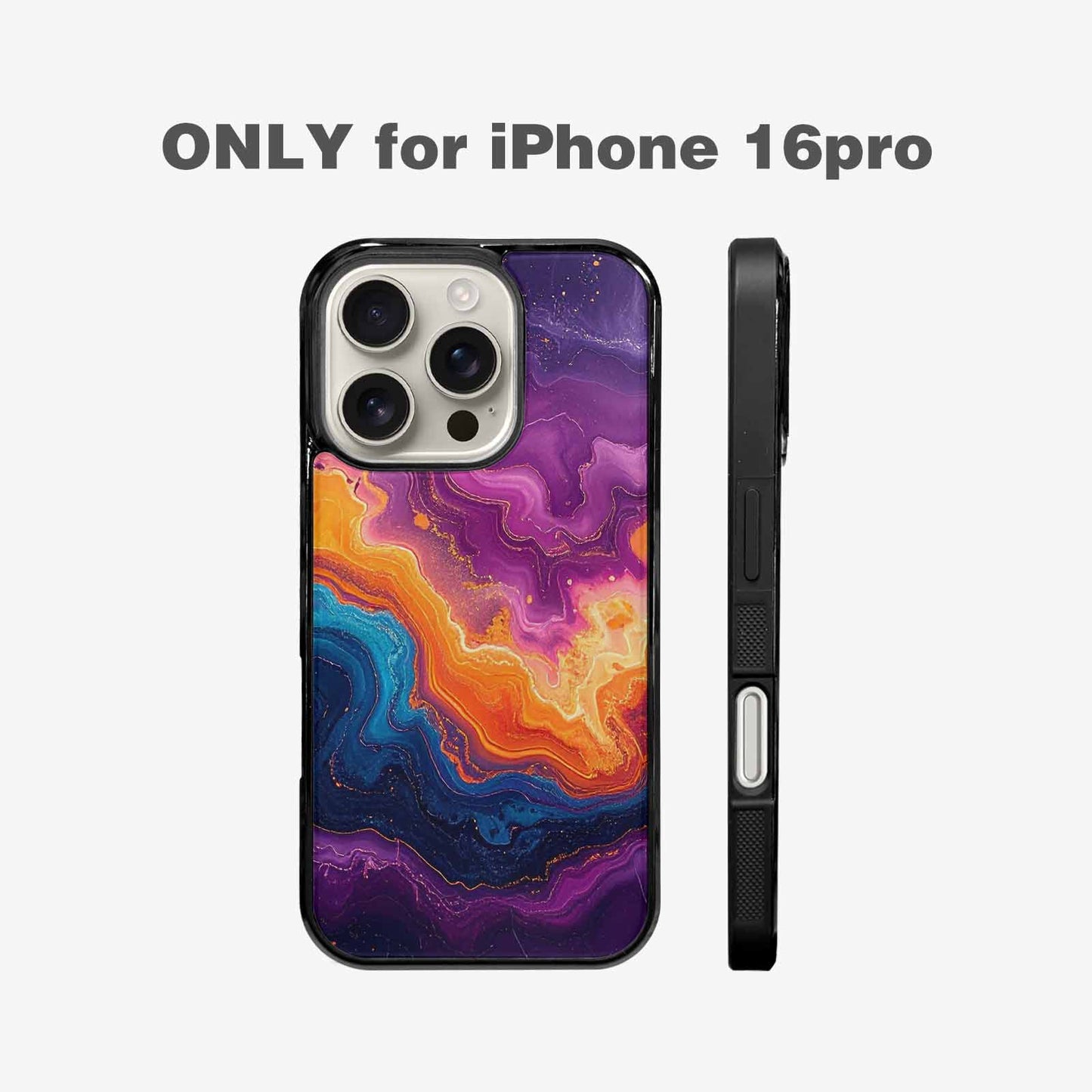 iPhone 16 Pro Case — Psychedelic Marble Tessellation, Custom Phone Case