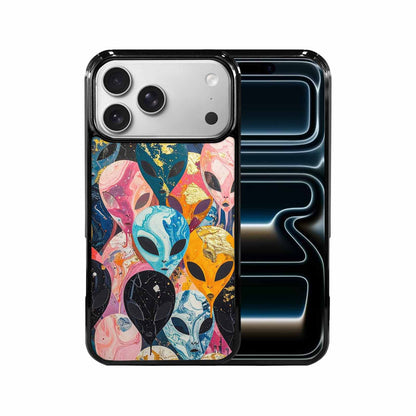 iPhone 17 Pro Max Case — Aliens Marblealiens Pattern Alien Scifi, Custom Printed Phone Case