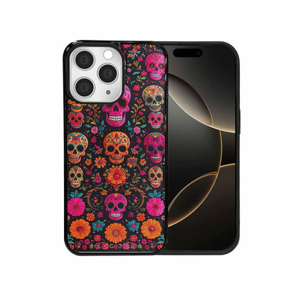 iPhone 15 Pro Max Case — Colorful Dia De Los Muertos Sugar, Personalized Phone Case
