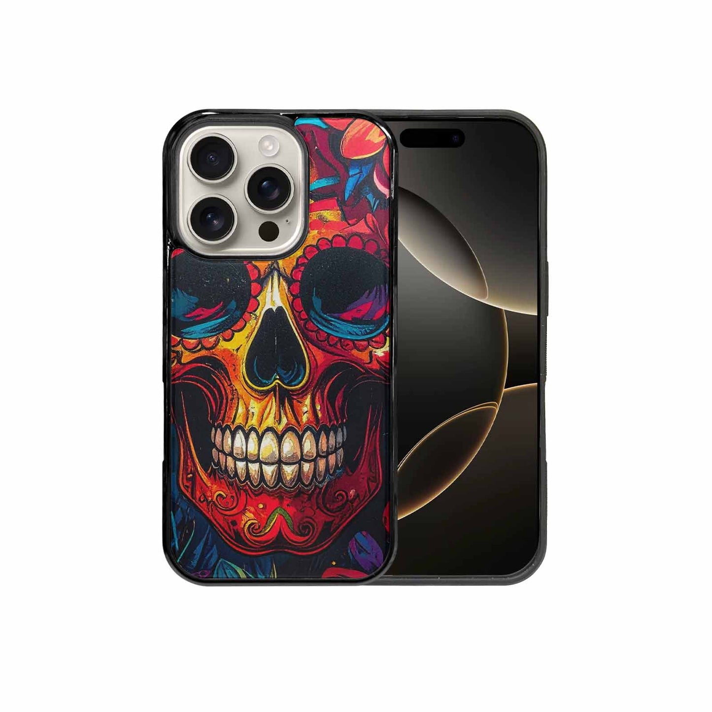 iPhone 16 Pro Case — Graffiti Skull Art Seamless Pattern Vibrant, Personalized Phone Case