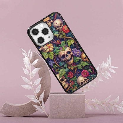 iPhone 15 Pro Max Case — Skulls Botanicalskulls Pattern, Custom Designed Case Cover