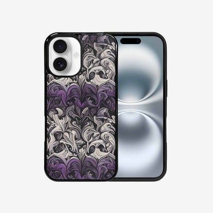 iPhone 16 Case — Asexual Flag Color Theme Small Rainbow, Original Design Phone Case