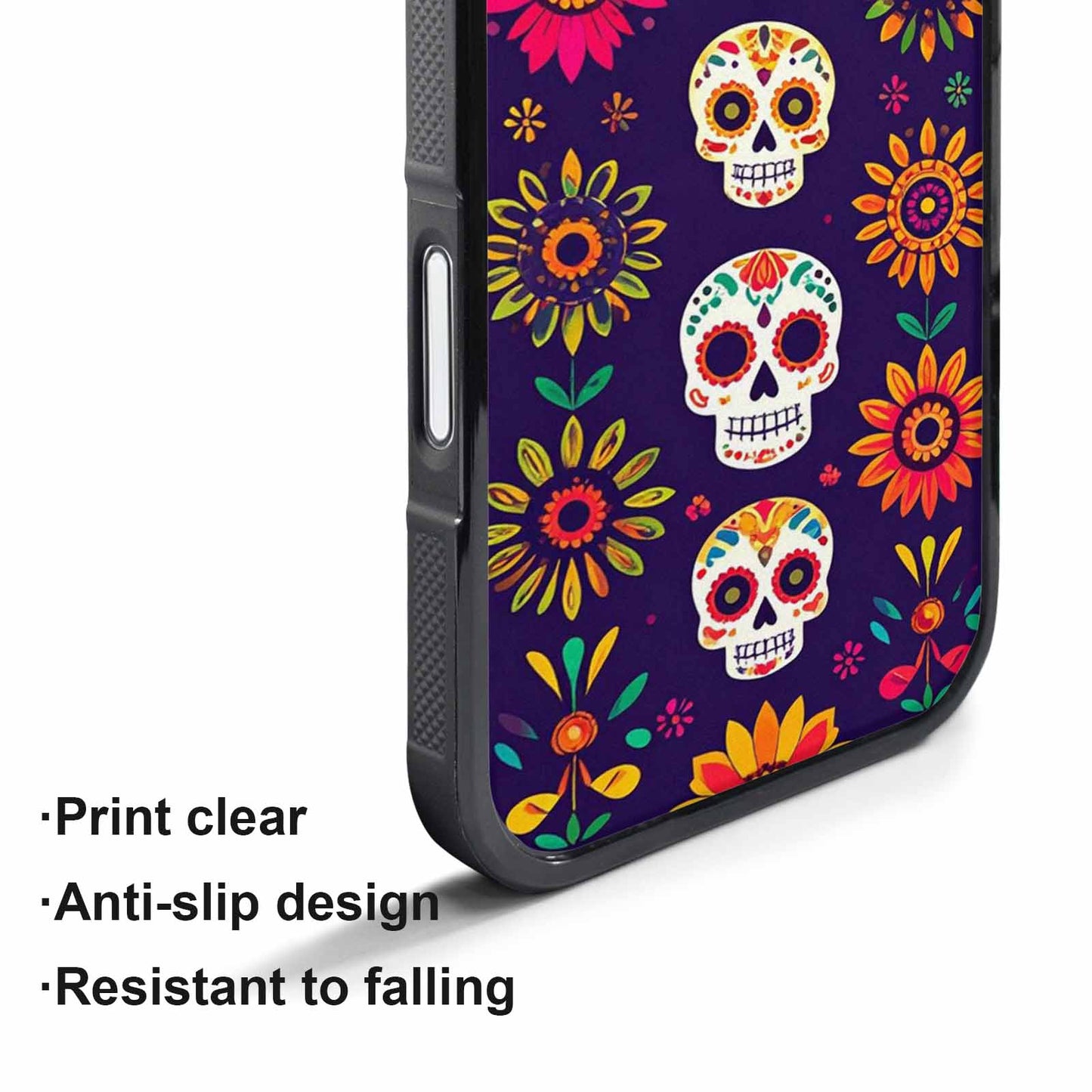 iPhone 17 Pro Case — Sunflowers And Skulls Gothic Skulls, Unique Phone Case Design