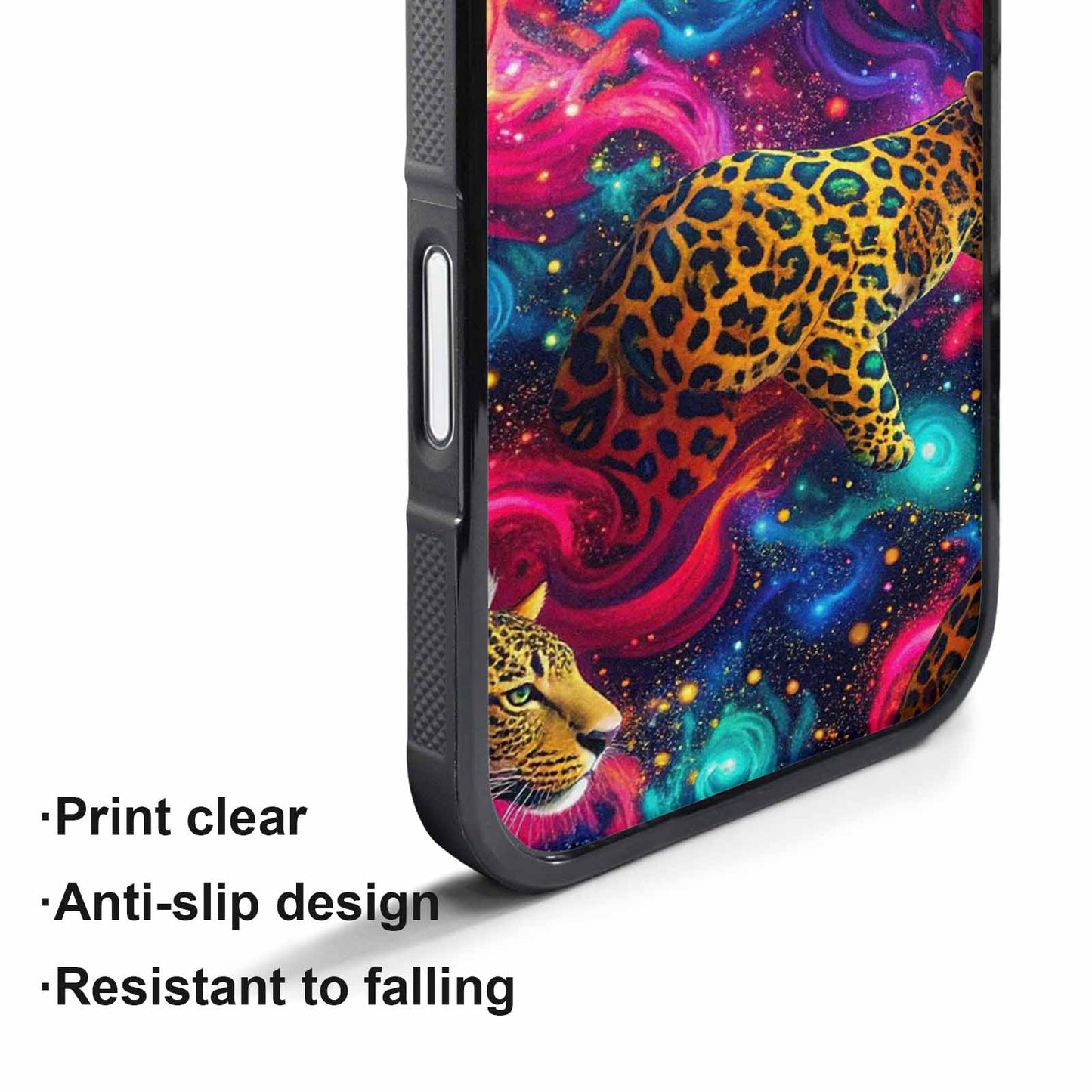 iPhone 17 Pro Max Case — Leopard Print Galaxy Seamless Animal Print, Custom Print Case Cover