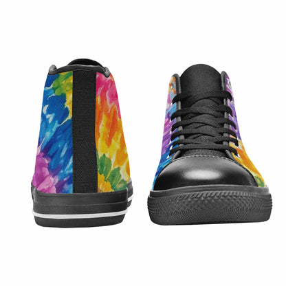 MEN'S Tie Dye Swirl High Top Canvas Aesthetic Sneakers