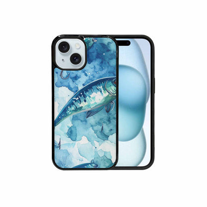 iPhone 15 Case — Fishing Lure And Hook Pattern Seamless, Original Design Phone Case