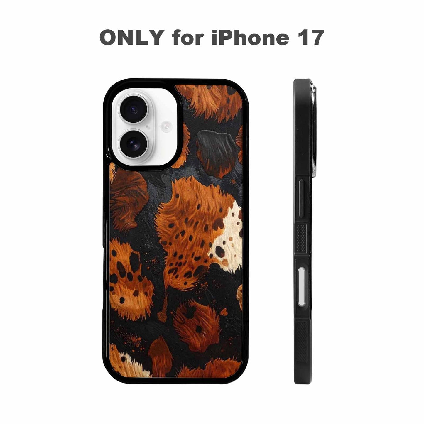iPhone 17 Case — Small Cow Animal Print Animal Print, Custom Designed Case Cover