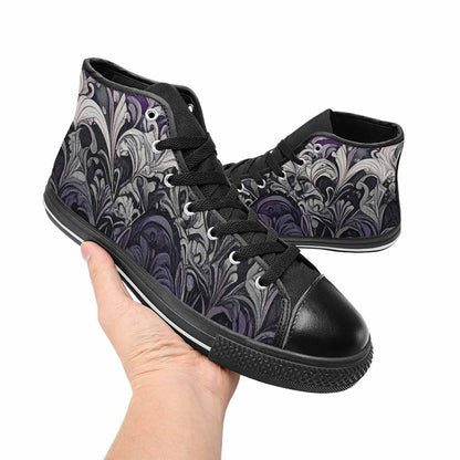 MEN'S Asexual Flag Color High Top Canvas Y2K Shoes