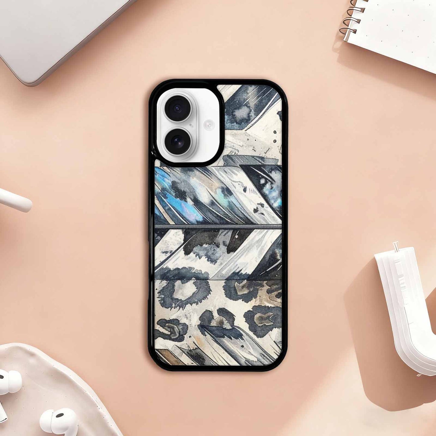 iPhone 17 Case — Iridescent Leopard Print Animal Print, Original Design Phone Case