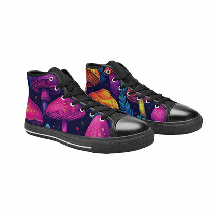 MEN'S Psychedelic Mushroom High Top Canvas Cottagecore Shoes