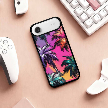 iPhone 17 Air Case — Chrome Bling Palm Tree Original Art, Original Design Phone Case