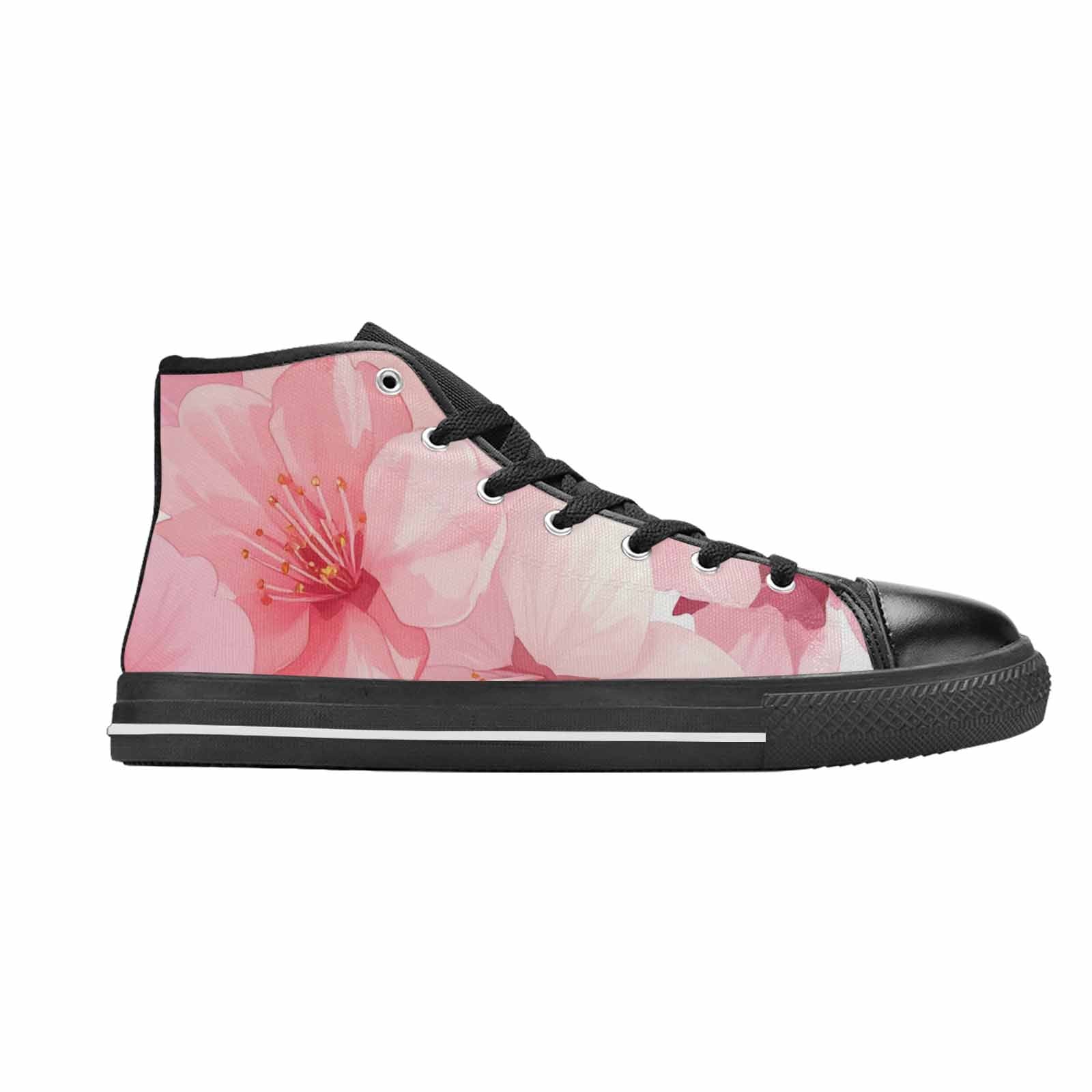 MEN'S Japanese Cherry Blossom High Top Canvas Cottagecore Shoes